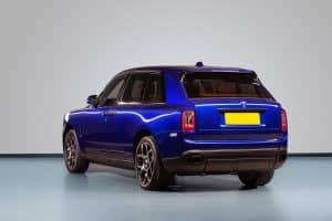 Rolls Royce Cullinan Blue Back view_