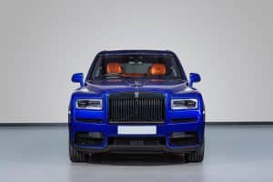 Rolls Royce Cullinan Blue front view