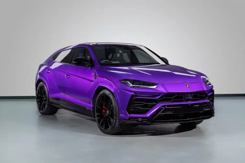 Lamborghini Urus front side view - Purple