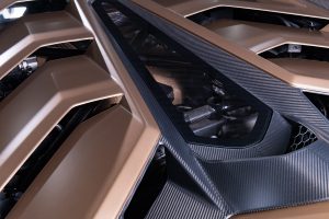 lamborghini hire, Lamborghini aventador svj – bronze hire engine bay